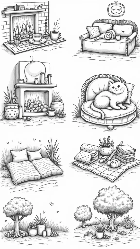 comfy days coloring pages